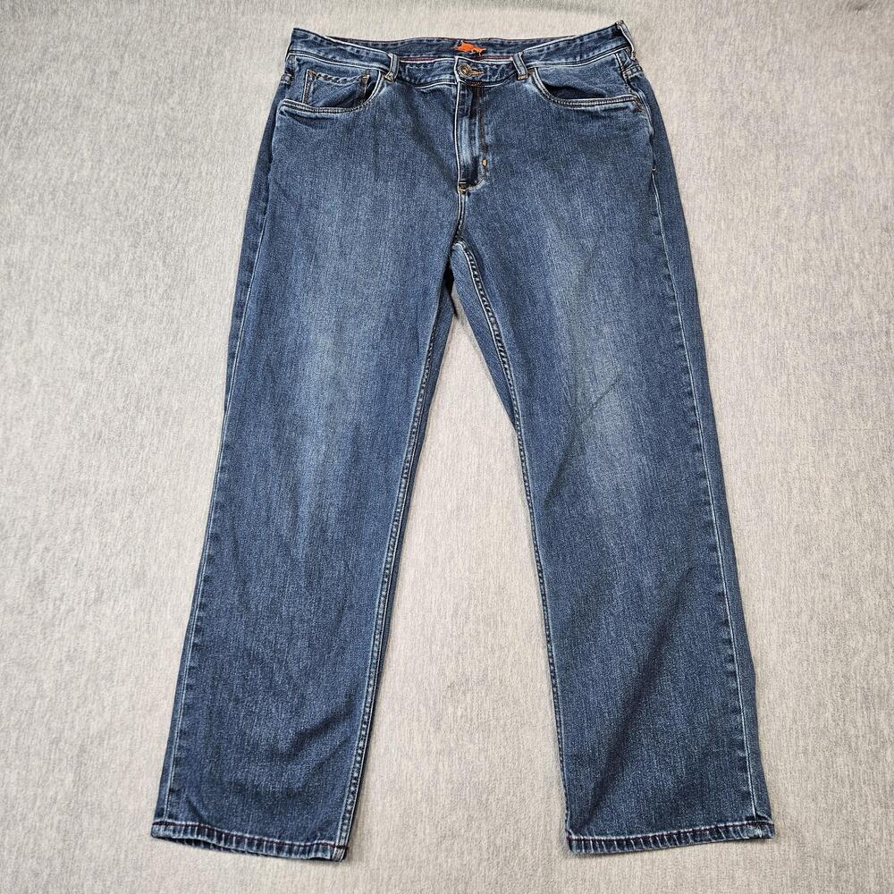 Tommy Bahama Denim Jeans Mens 38x30 Blue Relaxed Straight Casual Medium Wash